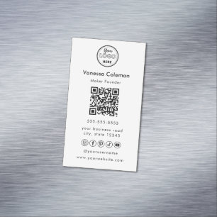 Berufliche Qr-Code-weiße Visitenkarte Magnetische Visitenkarte
