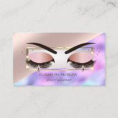 Berufliche Rahmen Rose Gold Läden Holografie Visitenkarte (Vorderseite)