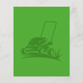 Berufliche Rasenmähen mit grünem Lanscaping Flyer (Hinten)