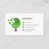 Berufliche Rasenmäher mit grünem Braun Visitenkarte (Vorderseite)