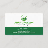 Berufliche Rasenpflege - individualisierbarer Gart Visitenkarte (Rückseite)