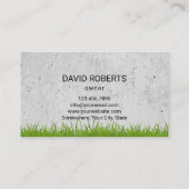 Berufliche Rasenpflege und Landschaften Visitenkarte (Rückseite)