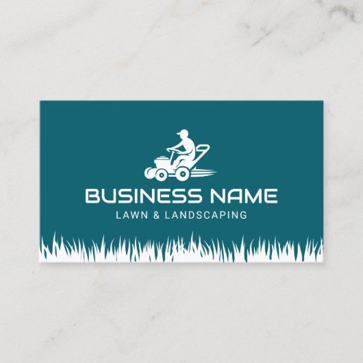Berufliche Rasenpflege und Landschaftsschutz Aquam Visitenkarte (Vorderseite)