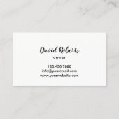 Berufliche Rasenpflege und Landschaftsschutz für G Visitenkarte (Rückseite)