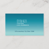 Berufliche Rasenpflege und Landschaftsschutz Visitenkarte (Rückseite)