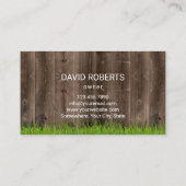 Berufliche Rasenpflege und Landschaftsschutz Visitenkarte (Rückseite)