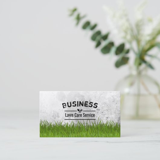 Berufliche Rasenpflege und Landschaftsschutz Visitenkarte (Stehend Vorderseite)