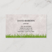 Berufliche Rasenpflege und Landung der US-Flagge Visitenkarte (Rückseite)