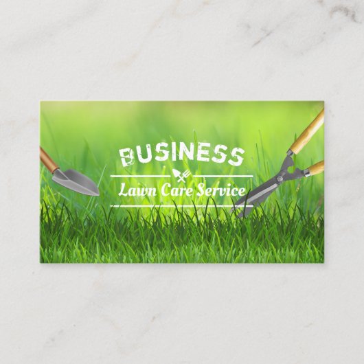 Berufliche Rasenpflege und Landung von Grüngras B Visitenkarte (Vorderseite)
