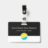 Berufliche Real Anwesen Personalname Abzeichen Ausweis (Vorderseite mit Clip)