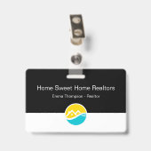 Berufliche Real Anwesen Personalname Abzeichen Ausweis (Rückseite mit Clip)