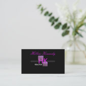 Berufliche Realtor-Monogramm-Geschäfts-Karten Visitenkarte (Stehend Vorderseite)