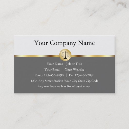 Berufliche Rechtsanwalts-Geschäfts-Karten Visitenkarte (Vorderseite)