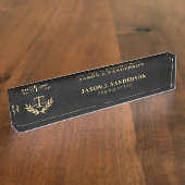 Berufliche Rechtsanwaltsgerichtsbarkeit schwarz Namensplakette (Seite)