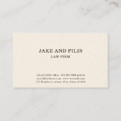 Berufliche Rechtsanwaltskanzlei Gold Scales Visitenkarte (Rückseite)