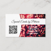 Berufliche Red Bokeh Custom Foto Business Card Visitenkarte (Rückseite)