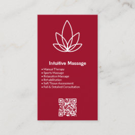 Berufliche Red Massage Business Card Logo und Foto Treuekarte