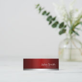 berufliche Red Metal Tattoo Art Business Card Mini Visitenkarte (Stehend Vorderseite)