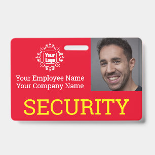 Berufliche Red & Yellow Security Guard Foto ID Ausweis