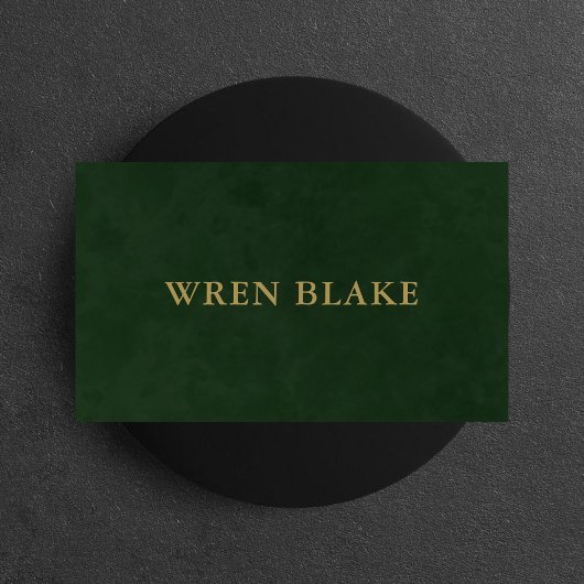 Berufliche Reinheitsgrad Grün/Gold-Typografie Visitenkarte