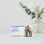 Berufliche Reiniger-Geschäfts-Karte Visitenkarte (Stehend Vorderseite)