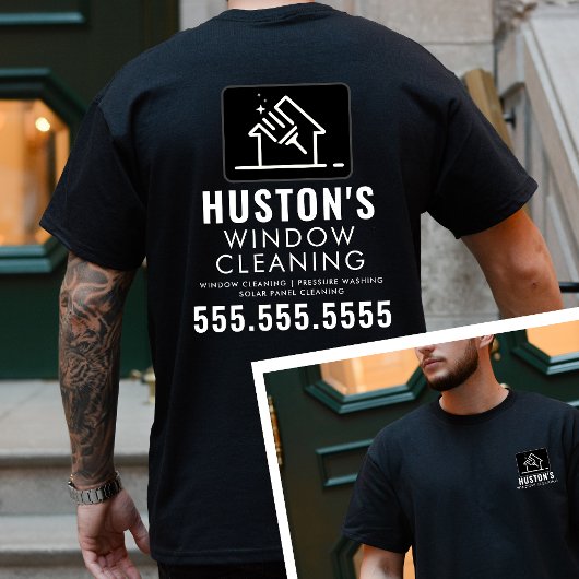 Berufliche Reinigung des Logos T-Shirt