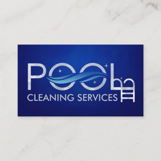 Berufliche Reinigung des Pools Visitenkarte (Vorderseite)