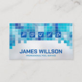 Berufliche Reinigung des Pools Visitenkarte (Vorderseite)