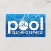 Berufliche Reinigung des Pools Visitenkarte (Vorderseite)