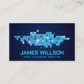 Berufliche Reinigung des Pools Visitenkarte (Vorderseite)