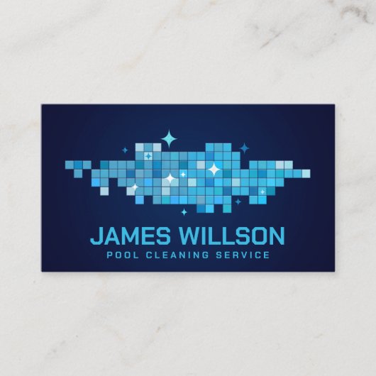Berufliche Reinigung des Pools Visitenkarte (Vorderseite)