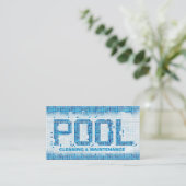 Berufliche Reinigung des Pools Visitenkarte (Stehend Vorderseite)