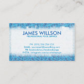 Berufliche Reinigung des Pools Visitenkarte (Rückseite)