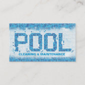 Berufliche Reinigung des Pools Visitenkarte (Vorderseite)