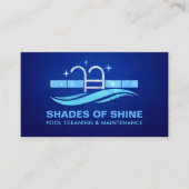 Berufliche Reinigung des Pools Visitenkarte (Vorderseite)