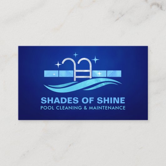 Berufliche Reinigung des Pools Visitenkarte (Vorderseite)