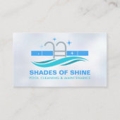 Berufliche Reinigung des Pools Visitenkarte (Vorderseite)