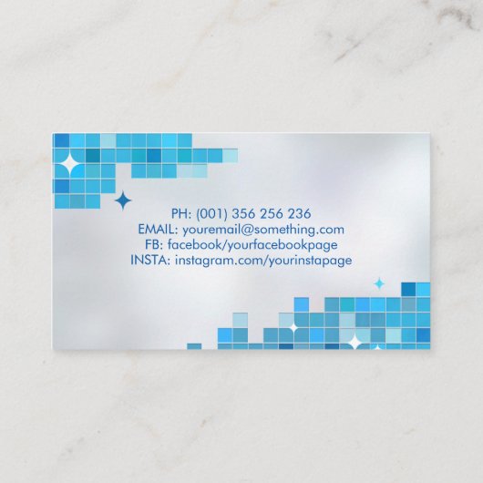 Berufliche Reinigung des Pools Visitenkarte (Rückseite)