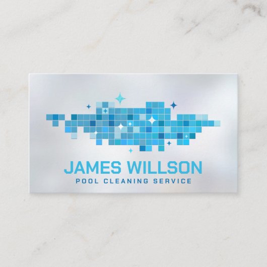 Berufliche Reinigung des Pools Visitenkarte (Vorderseite)