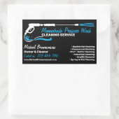 Berufliche Reinigung des Powers mit schwarzem Druc Rechteckiger Aufkleber (Tasche)