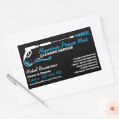 Berufliche Reinigung des Powers mit schwarzem Druc Rechteckiger Aufkleber (Umschlag)