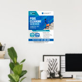 Berufliche Reinigung des Schwimmbades Poster (Heimbüro)