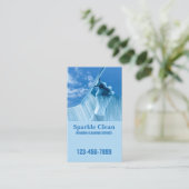 Berufliche Reinigung des Squeege-Fensters Visitenkarte (Stehend Vorderseite)