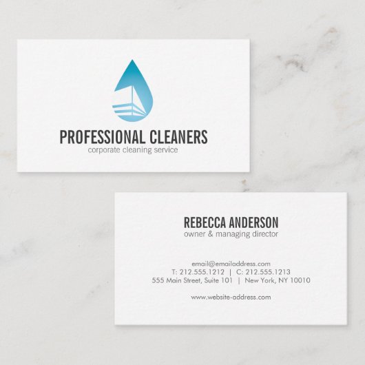 Berufliche Reinigung, Druckwäsche Visitenkarte (Vorne/Hinten)