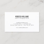 Berufliche Reinigung, Druckwäsche Visitenkarte (Rückseite)