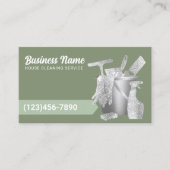 Berufliche Reinigung Haushaltshilfe-Seite Grün Visitenkarte (Vorderseite)