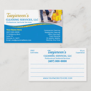 Berufliche Reinigung/Janitorial Housekeeping Serv Visitenkarte