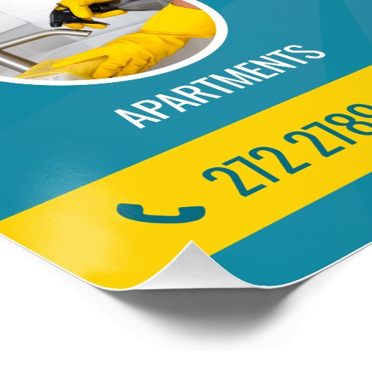 Berufliche Reinigung Poster (Ecke)