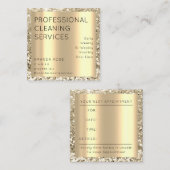 Berufliche Reinigung Service Residence Maid Gold Terminkarte (Vorne/Hinten)