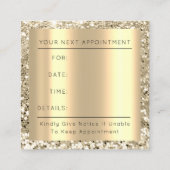 Berufliche Reinigung Service Residence Maid Gold Terminkarte (Rückseite)